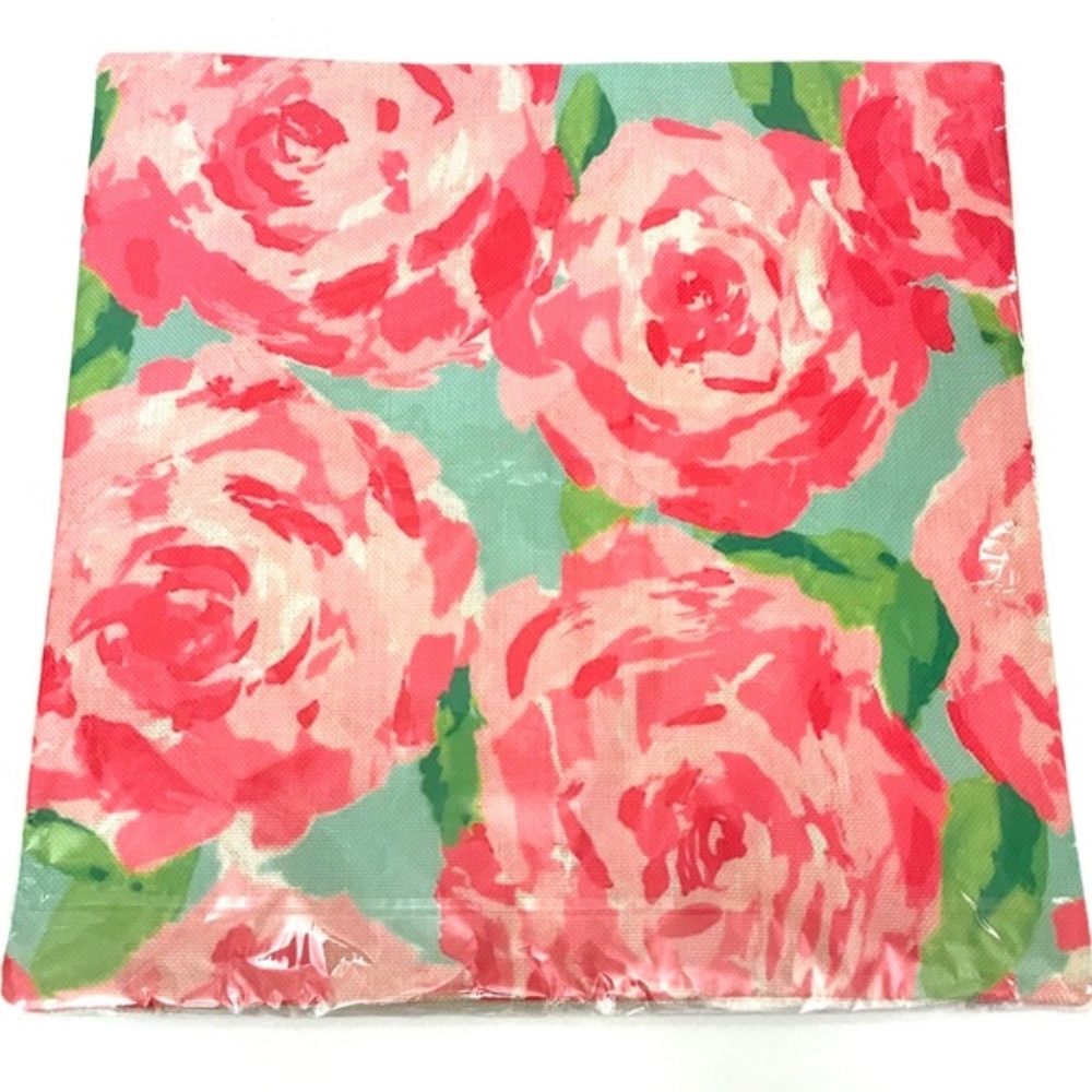 NWT Pink Rose Pillow Cover | HPFI Roses - Picture 2 of 3